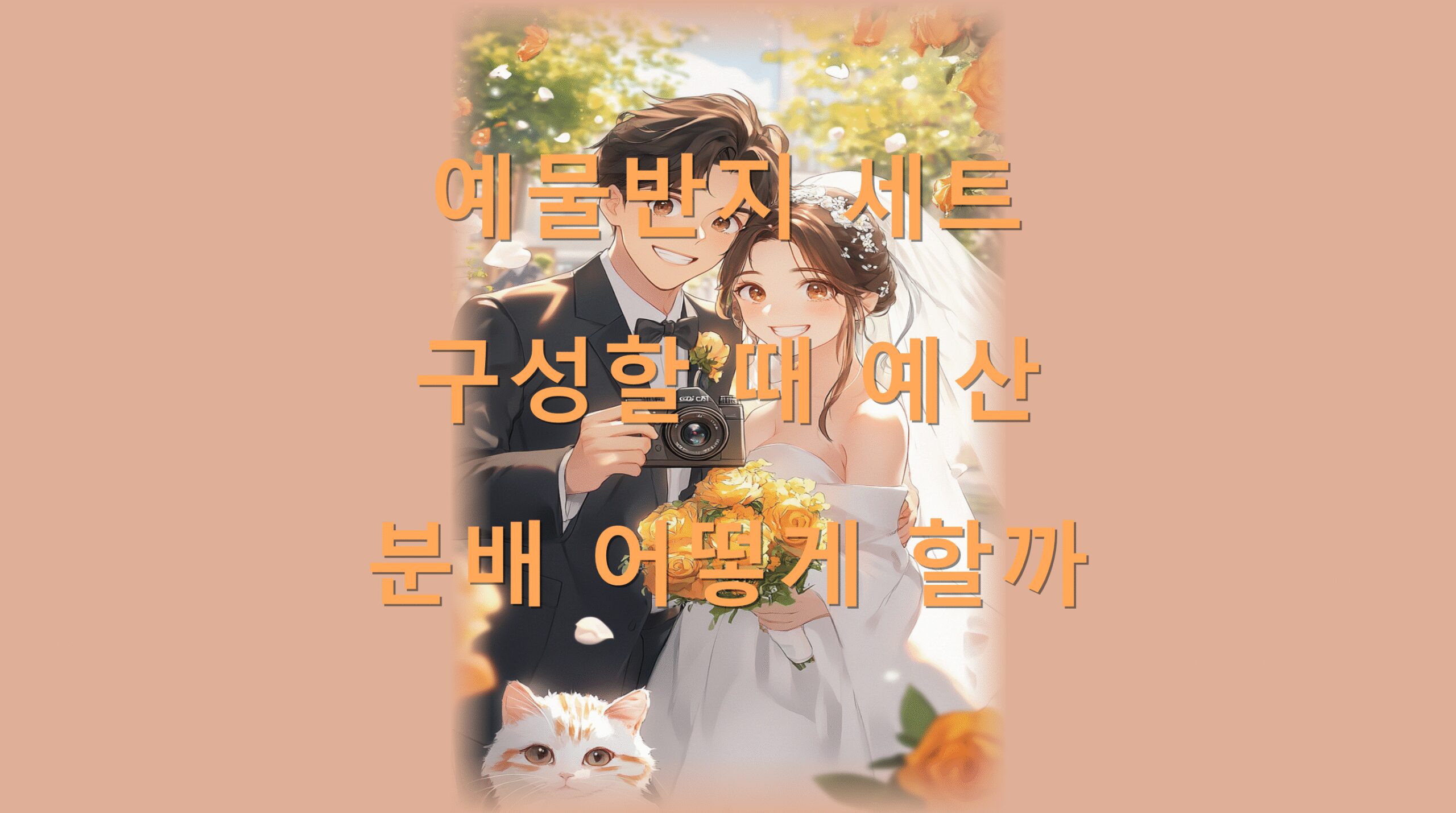 예물반지 세트 구성할 때 예산 분배 어떻게 할까